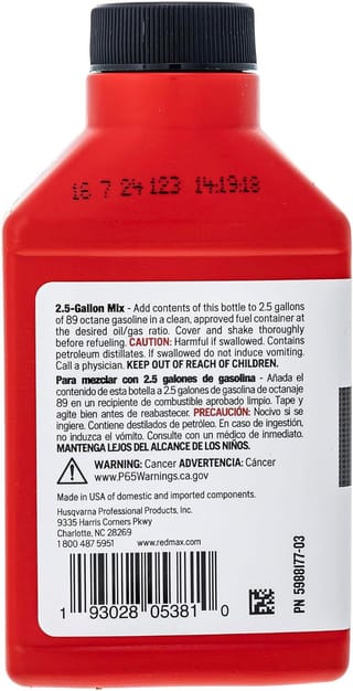 2-Cycle Oil 6.4oz  50:1  2.5 Gallon Mix image 3
