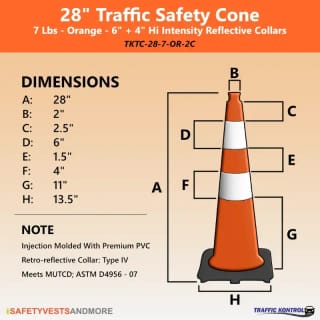 28in Traffic Safety Cone  image 2