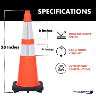 28in Traffic Safety Cone  image 3